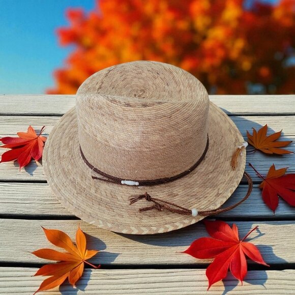 Sahuayo Legitimo Straw Hat Adjustable Rope Chin Strap Western Wide Brim 7 1/8 - Picture 4 of 7